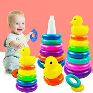 Brinquedo Montessori - Arco-íris de empilhar crianças de 1a 3 anos